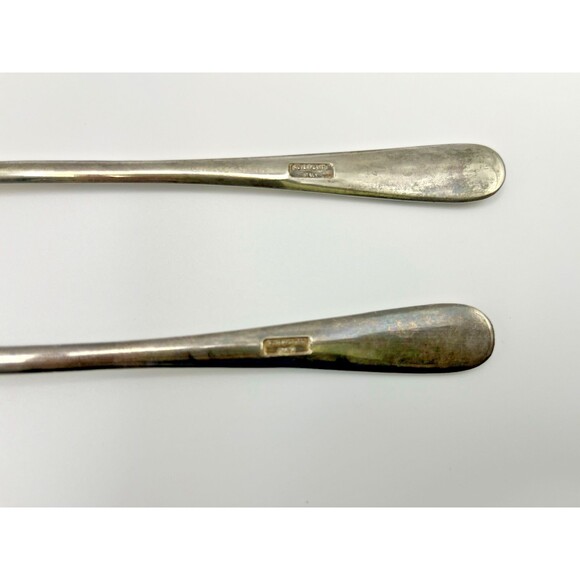 Vintage Italian Silverplated Serving Utensil Set Fork & Spoon 9" Made In Italy - Picture 5 of 6